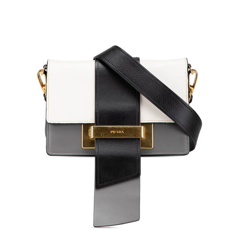 Prada Tricolor City Calf Ribbon Bag Other Leather Good condition - Front View