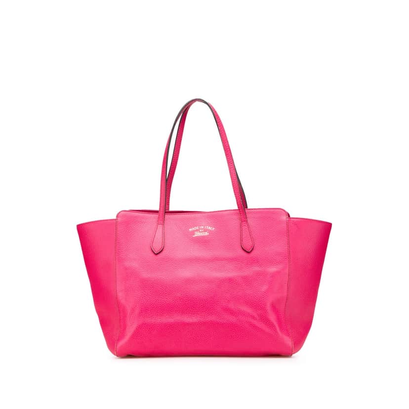 Gucci Medium Leather Swing Tote Pink Leather Good condition - Front View