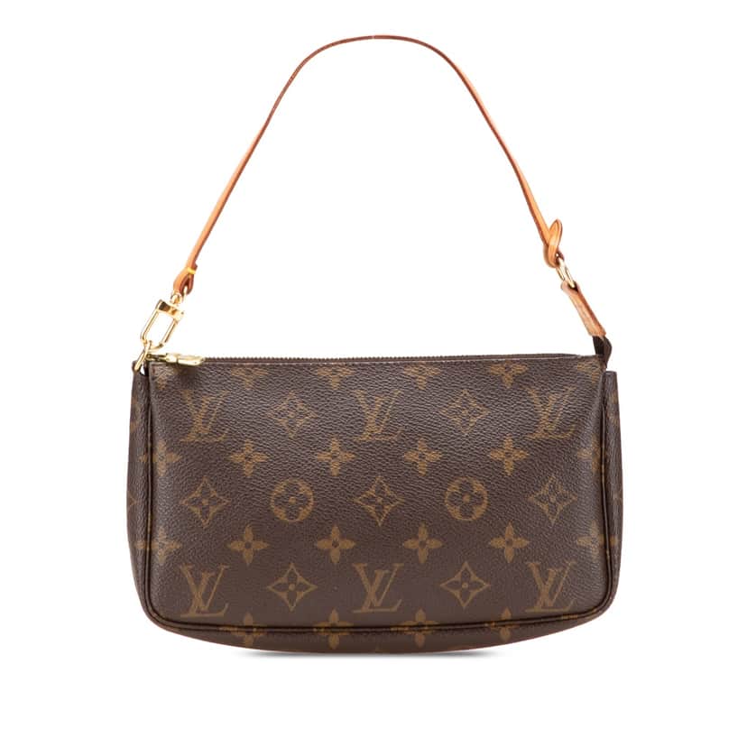 Louis Vuitton Monogram Pochette Accessoires Brown Canvas Good condition - Front View