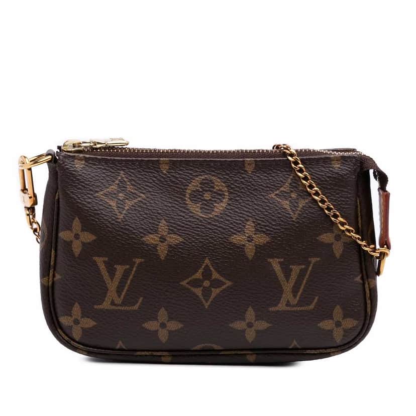 Louis Vuitton Monogram Mini Pochette Accessoires Brown Canvas Good condition - Front View