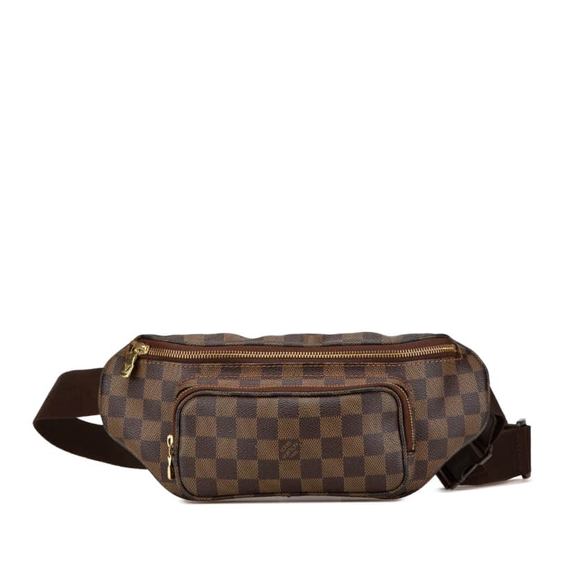 Louis Vuitton Damier Ebene Melville Belt Bum Bag Brown Canvas Good condition - Front View