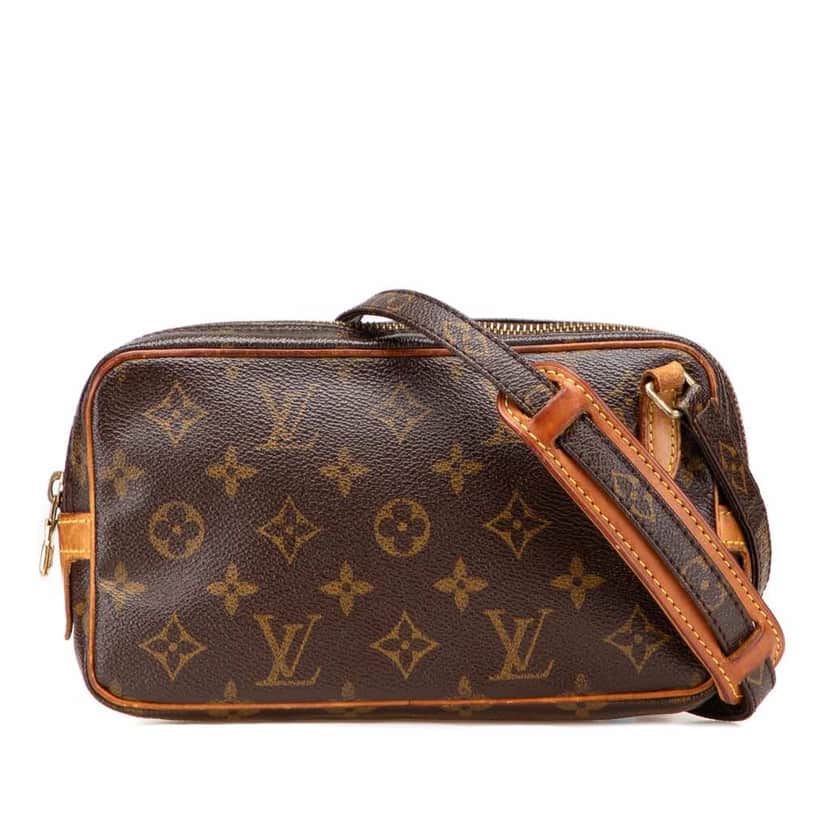 Louis Vuitton Monogram Pochette Marly Bandouliere Brown Canvas Fair condition - Front View