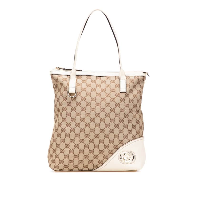 Gucci GG Canvas Britt Tote Brown Very good condition - Front View