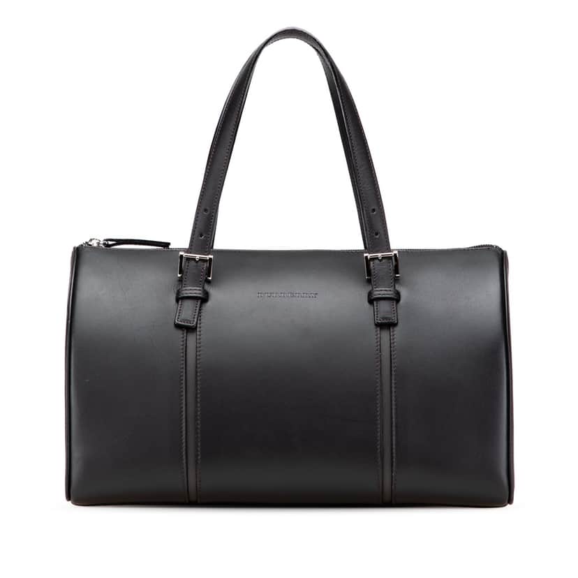 Burberry Leather Boston Bag Black Leather Good condition - Front View