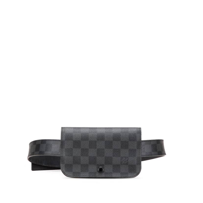 Louis Vuitton Damier Graphite Pochette Homme Ceinture Black Canvas Good condition - Front View