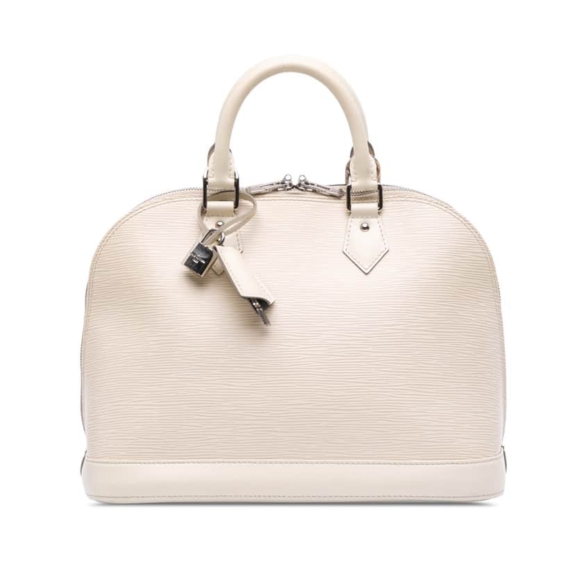Louis Vuitton Epi Alma PM White Leather Good condition - Front View