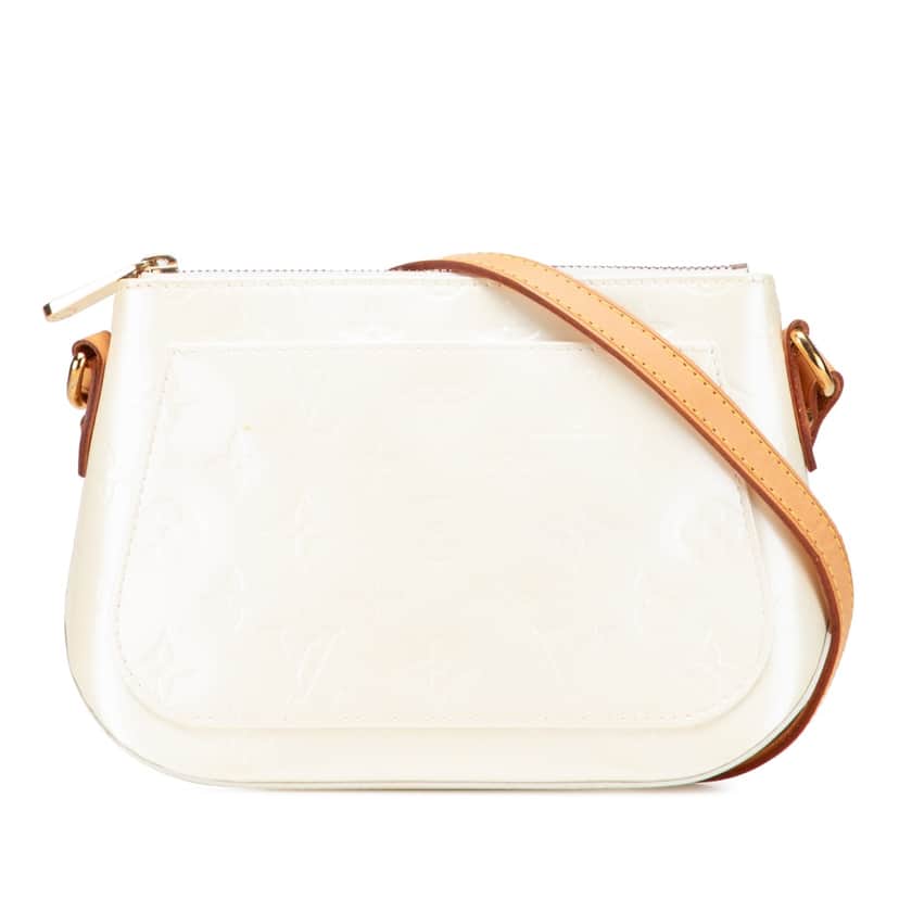 Louis Vuitton Monogram Vernis Minna Street White Leather Good condition - Front View