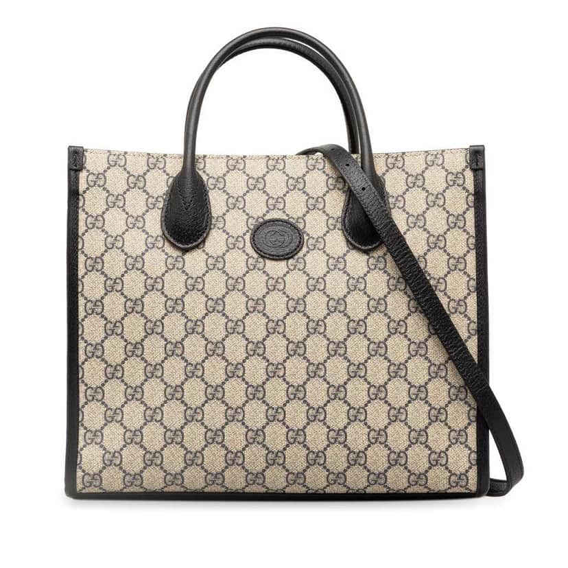 Gucci Small GG Supreme Interlocking G Tote Brown Good condition - Front View