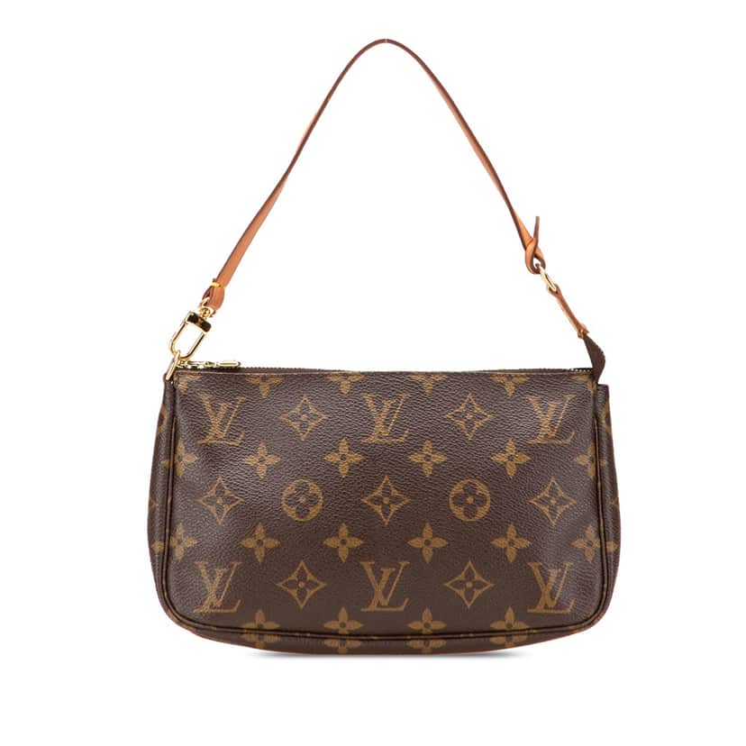 Louis Vuitton Monogram Pochette Accessoires Brown Canvas Good condition - Front View