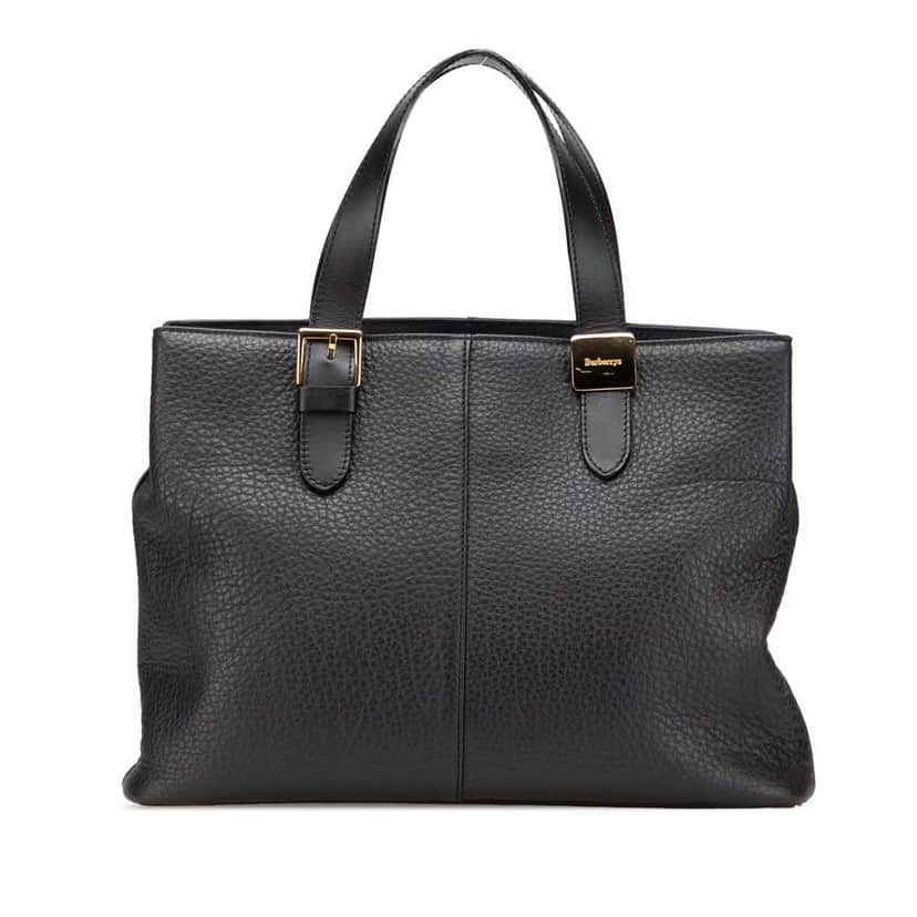Burberry Leather Tote Black Leather Good condition - Front View