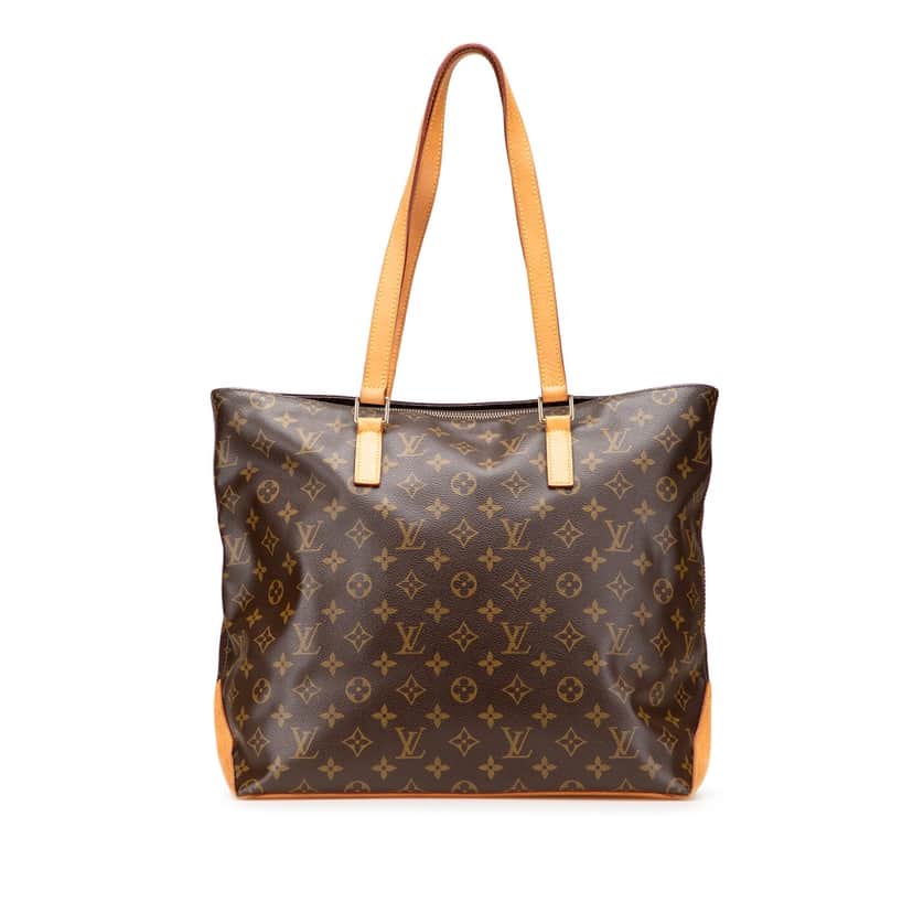 Louis Vuitton Monogram Cabas Mezzo Brown Canvas Fair condition - Front View