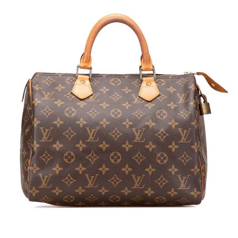 Louis Vuitton Monogram Speedy 30 Brown Canvas Fair condition - Front View