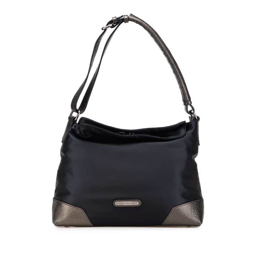 Burberry Nylon Shoulder Bag Black Good condition - Front View