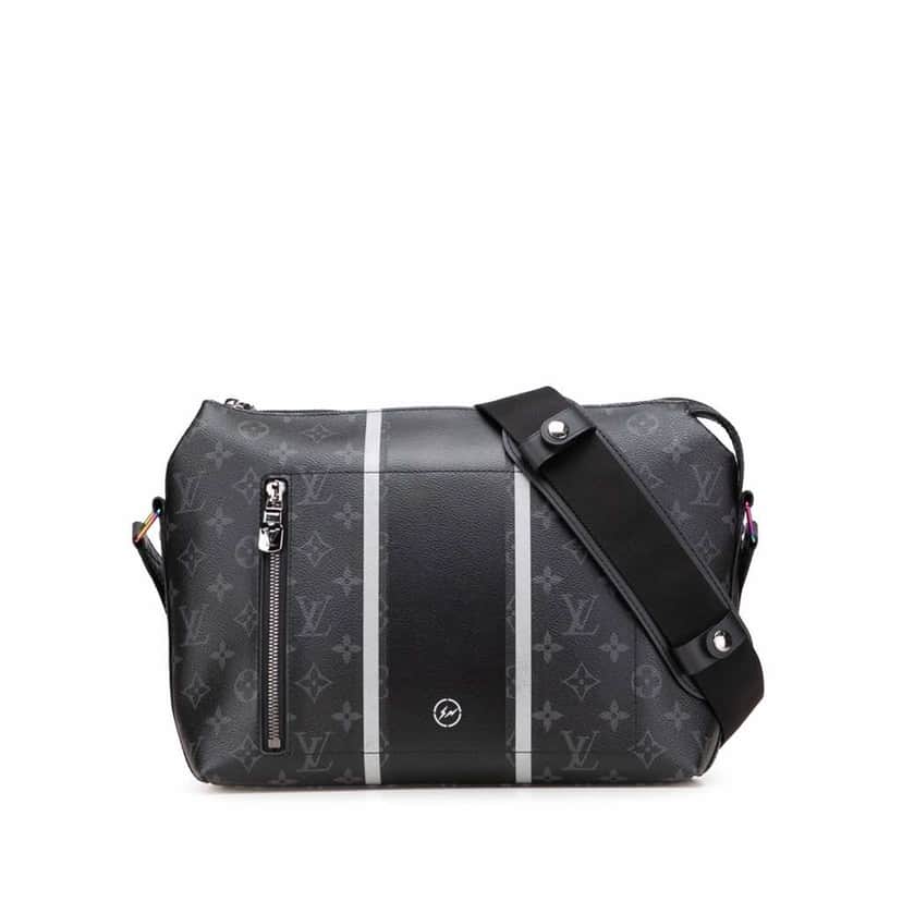Louis Vuitton Fragment Monogram Eclipse Flash Apollo Messenger PM Black Canvas Good condition - Front View