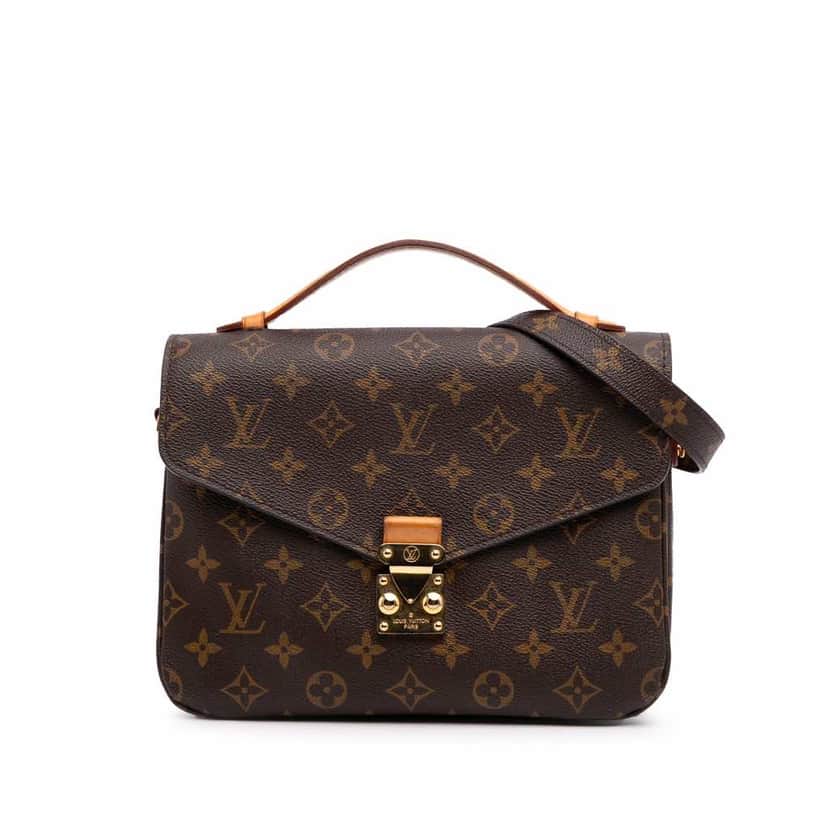 Louis Vuitton Monogram Pochette Metis Brown Canvas Fair condition - Front View