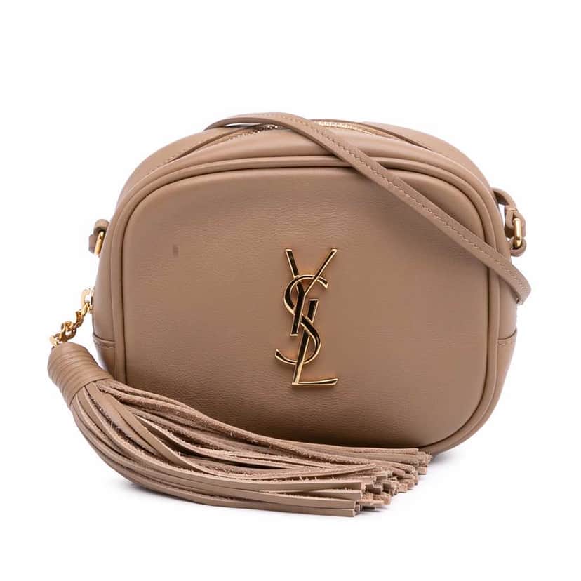 Saint Laurent Nappa Monogram Blogger Bag Brown Leather Good condition - Front View