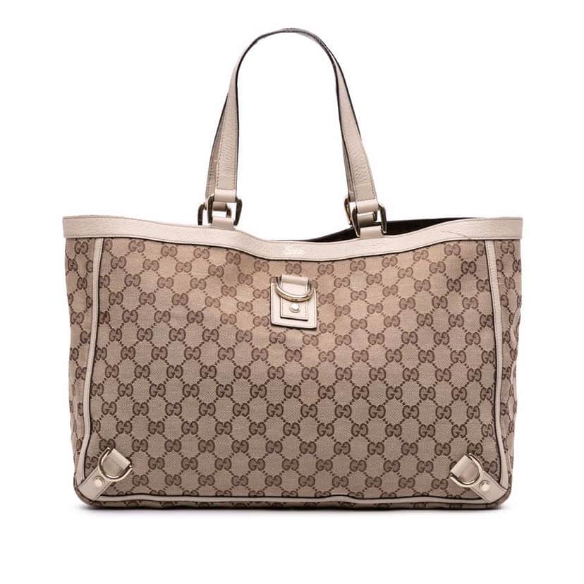 Gucci GG Canvas Abbey D Ring Tote Brown Good condition - Front View