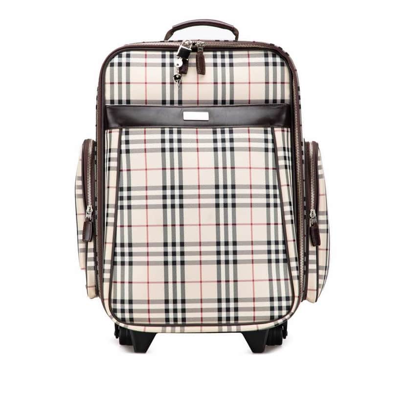 Burberry House Check Canvas Luggage Brown Good condition - Front View