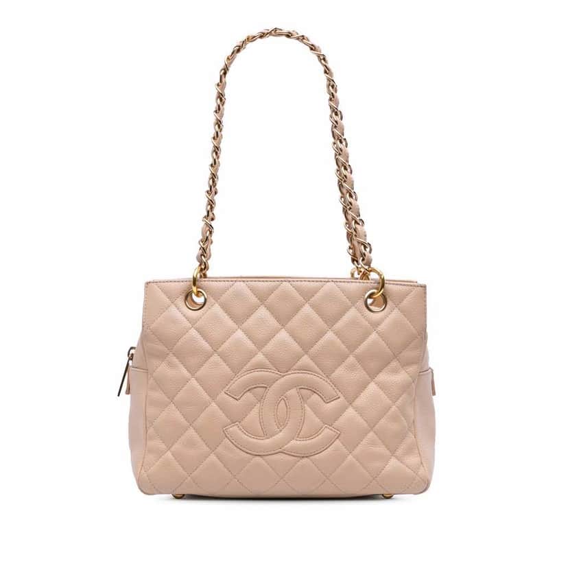 Chanel Petite Caviar Timeless Tote Brown Leather Good condition - Front View