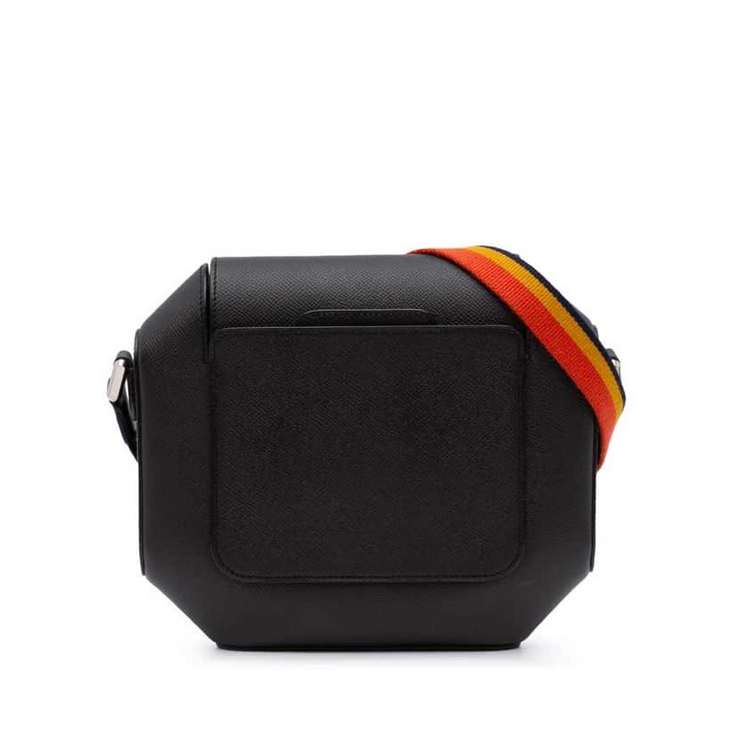 Hermès Epsom Octogone 23 Black Leather Very good condition - Front View
