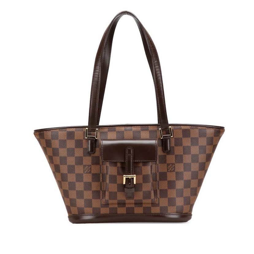 Louis Vuitton Damier Ebene Manosque PM Brown Canvas Good condition - Front View