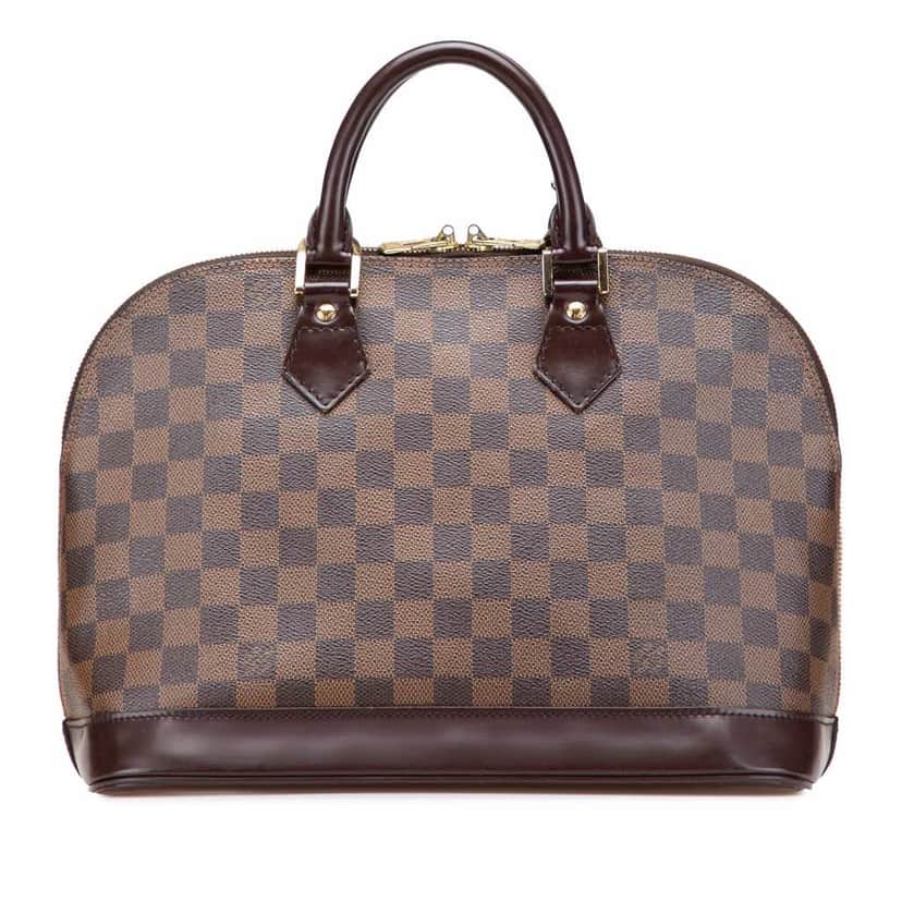 Louis Vuitton Damier Ebene Alma MM Brown Canvas Very good condition - Front View