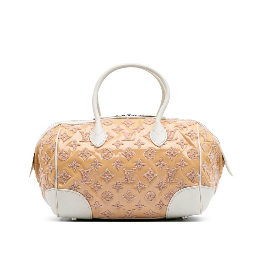 Louis Vuitton Monogram Bouclettes Speedy Brown Leather Good condition - Front View