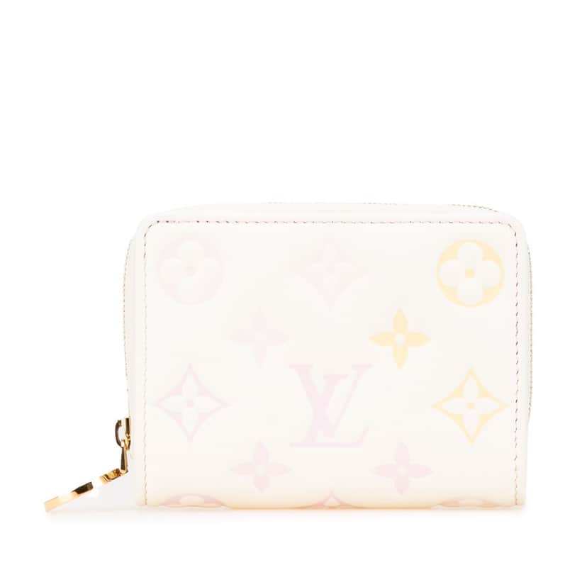 Louis Vuitton Monogram Embossed Lambskin Lou Wallet White Leather Good condition - Front View