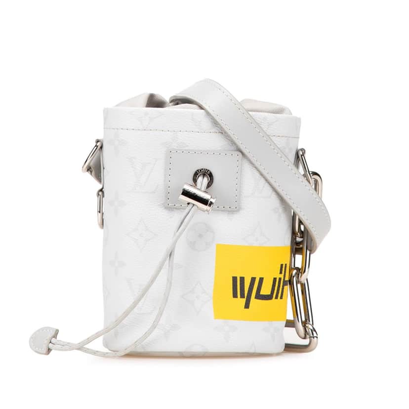 Louis Vuitton Monogram Chalk Nano Sling Bag Grey Canvas Good condition - Front View