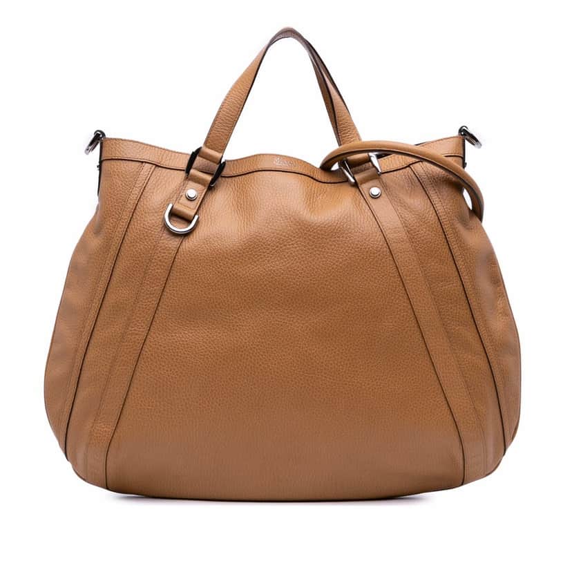 Gucci Leather Abbey D Ring Satchel Brown Leather Good condition - Front View