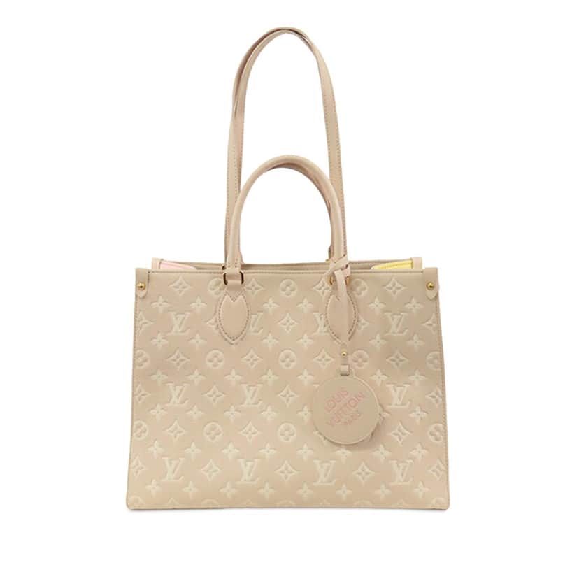 Louis Vuitton Monogram Empreinte Spring In The City Onthego MM Brown Leather Good condition - Front View