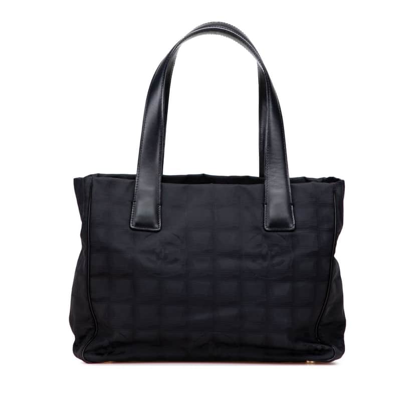 Chanel Nylon New Travel Line Tote Black Good condition - Front View