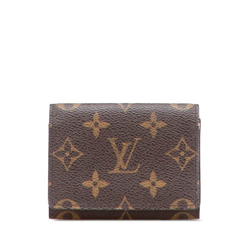 Louis Vuitton Monogram Enveloppe Carte De Visite Brown Canvas Good condition - Front View