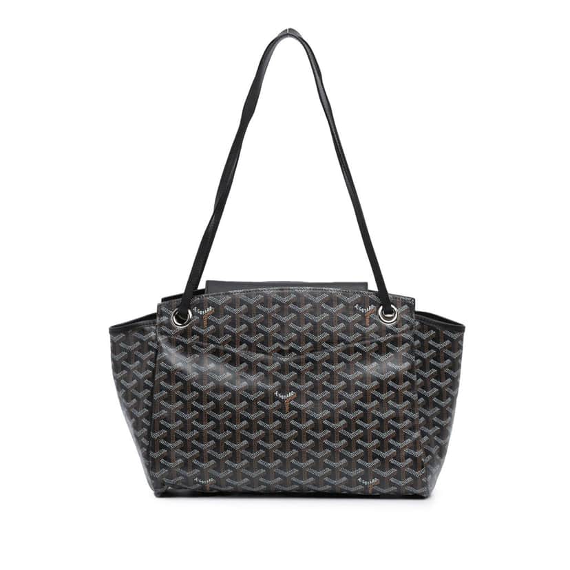 Goyard Goyardine Rouette PM Black Canvas Good condition - Front View