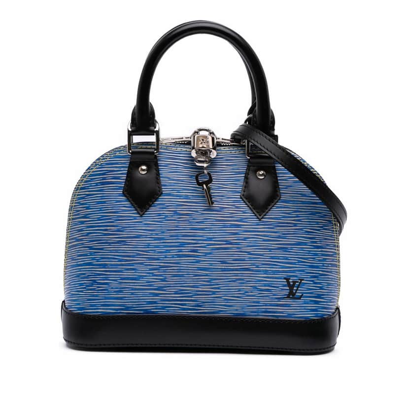 Louis Vuitton Epi Denim Alma BB Blue Leather Good condition - Front View