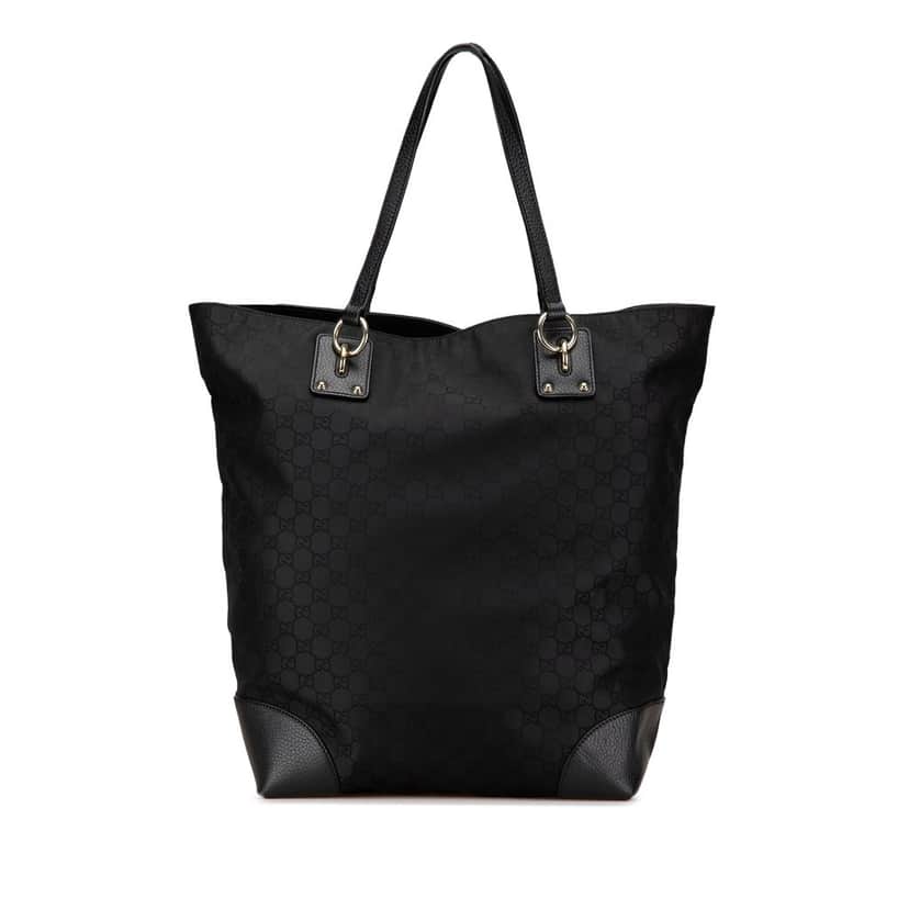 Gucci GG Nylon Charm Tote Black Good condition - Front View