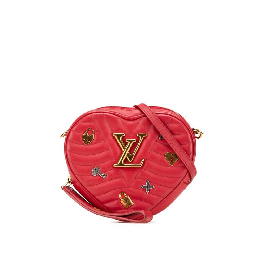 Louis Vuitton Calfskin Embellished New Wave Love Lock Crossbody Red Leather Good condition - Front View
