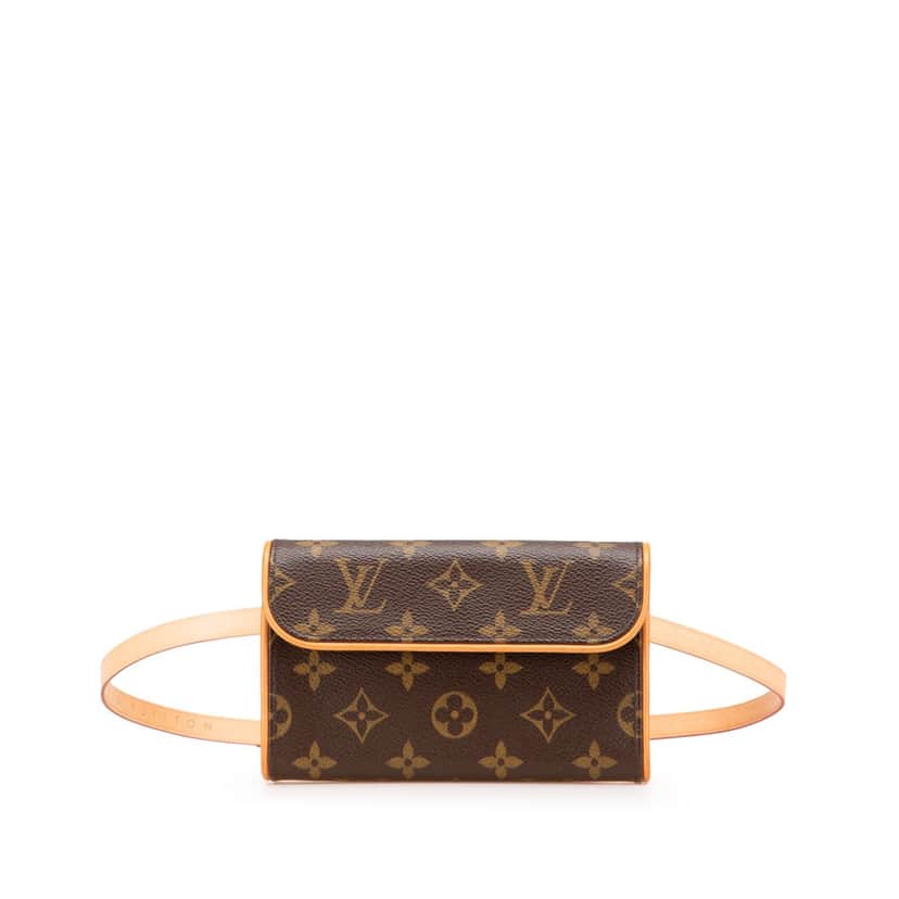 Louis Vuitton Monogram Pochette Florentine Brown Canvas Good condition - Front View