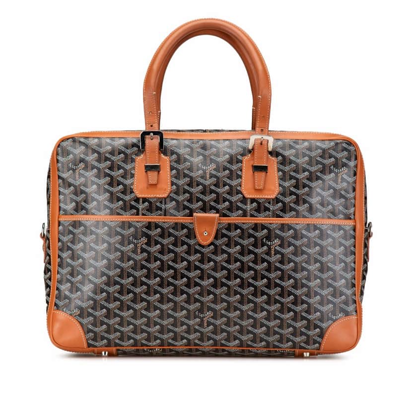 Goyard Goyardine Ambassade MM Briefcase Black Canvas Good condition - Front View