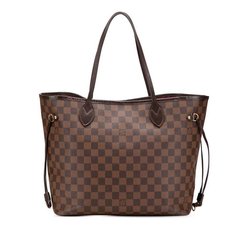 Louis Vuitton Damier Ebene Neverfull MM Brown Canvas Fair condition - Front View