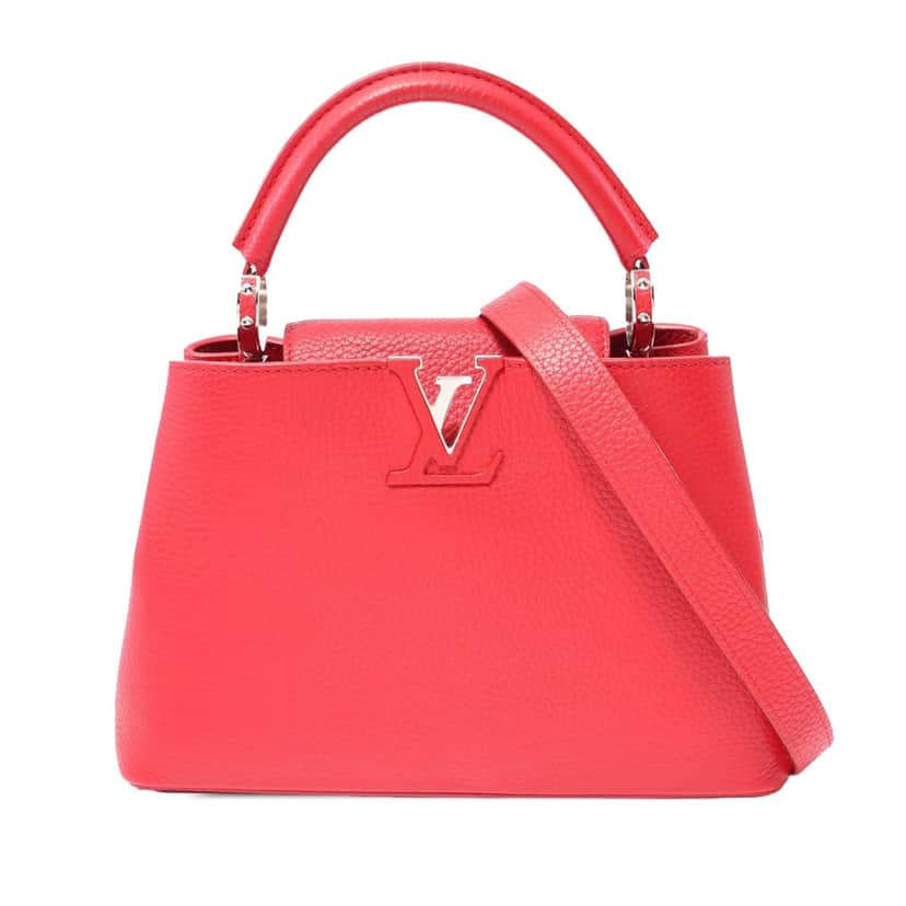 Louis Vuitton Taurillon Capucines BB Red Leather Good condition - Front View