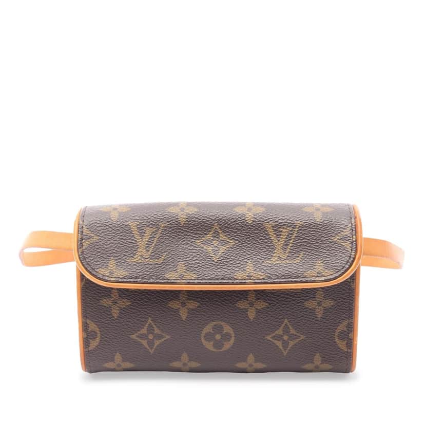 Louis Vuitton Monogram Pochette Florentine Brown Canvas Good condition - Front View