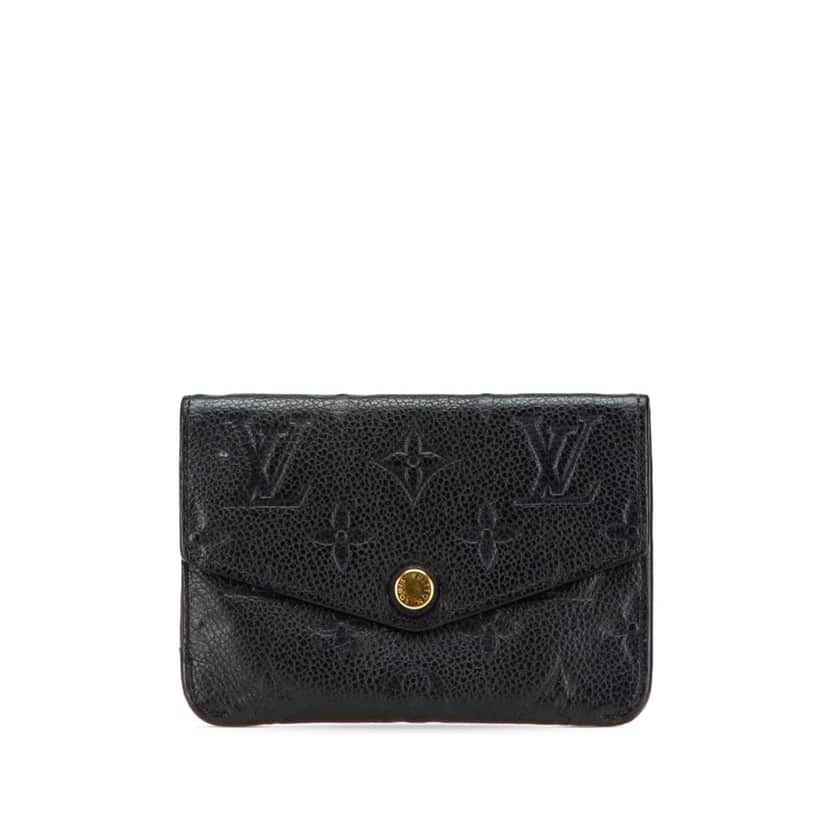 Louis Vuitton Monogram Empreinte Key Pouch Black Leather Good condition - Front View