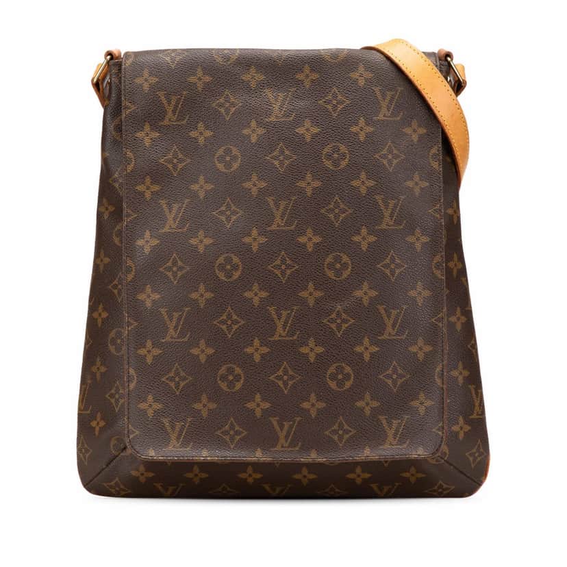 Louis Vuitton Monogram Musette Salsa GM Brown Canvas Fair condition - Front View