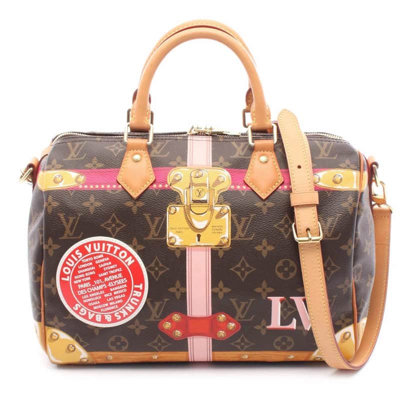 Louis Vuitton Monogram Summer Trunks Speedy Bandouliere 30 Brown Canvas Good condition - Front View