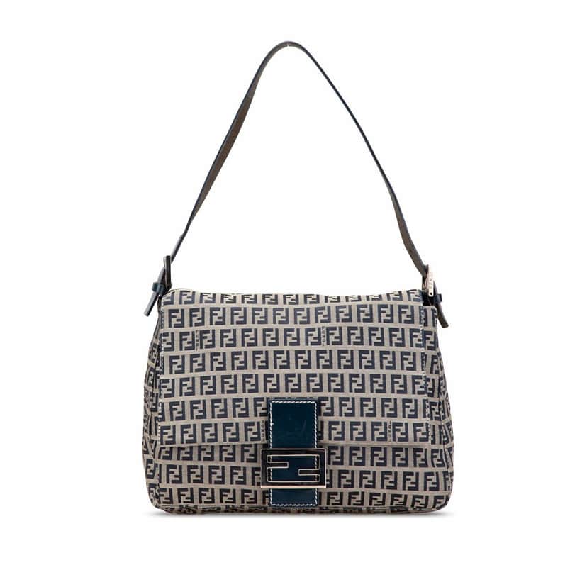 Fendi Zucchino Canvas Mamma Forever Grey Canvas Good condition - Front View