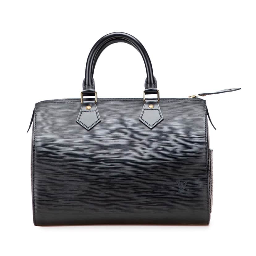 Louis Vuitton Epi Speedy 25 Black Leather Good condition - Front View
