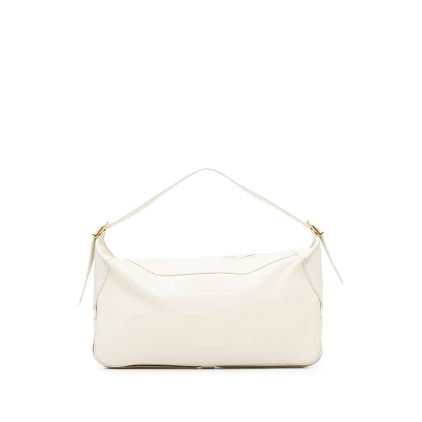 Celine Medium Calfskin Romy Shoulder Bag White Leather Good condition - Front View