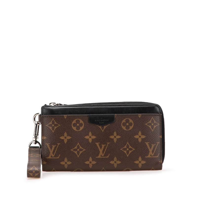 Louis Vuitton Monogram Macassar Zippy Dragonne Wallet Brown Canvas Good condition - Front View