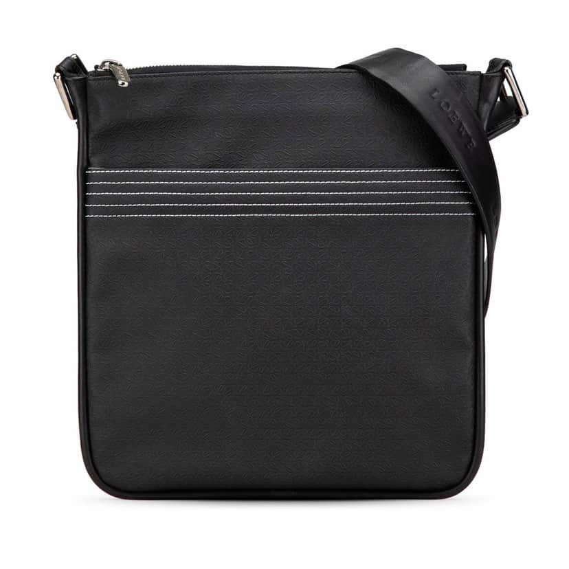 Loewe Anagram Leather Crossbody Black Leather Good condition - Front View
